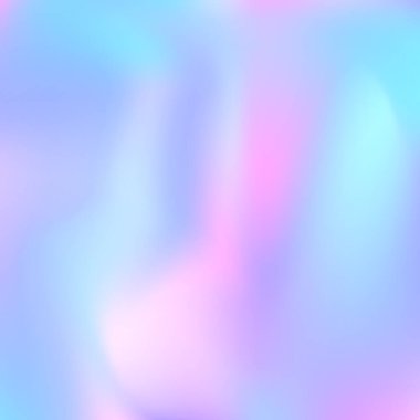 Holografik soyut arkaplan. Gradyan örgülü holografik arkaplan. 90 'lar, 80' ler modası. Pankart, el ilanı, kapak tasarımı, mobil arayüz, web uygulaması için Pearlescent grafik şablonu.