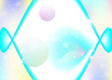 Vibrant gradients on rainbow background. Holographic dynamic fluid. Cosmos hologram. Graphic template for banner, banner and poster. Cute vibrant gradients.