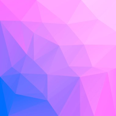 Soyut kare üçgen arkaplan. İş sunumu için canlı gökkuşağı rengarenk çokgen zemin. Moda geometrik soyut afiş. Teknoloji konsept broşürü. Mozaik tarzı.