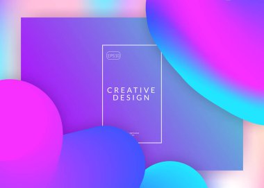 Sıvı sıvı. Modern modayla birlikte holografik 3d arkaplan. Gelecekçi web sitesi, ui düzeni. Canlı gradyan örgüsü. Dinamik elementleri ve şekilleri olan sıvı. İniş sayfası.