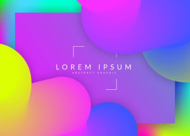 Sıvı sıvı. Yuvarlak uygulama, ekran şablonu. Canlı gradyan örgüsü. Modern modayla birlikte holografik 3d arkaplan. Dinamik elementleri ve şekilleri olan sıvı. İniş sayfası.