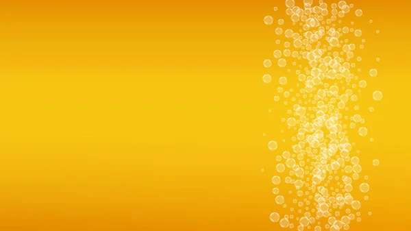 Фон Пива Реалистичными Пузырями Холодный Жидкий Напиток Дизайна Меню Паба — стоковый вектор
