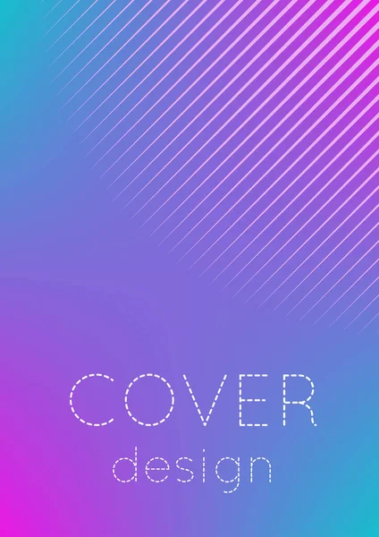 Couverture Minimale Abstraite Avec Ondes Géométriques Gradients Mise Page Tendance — Image vectorielle