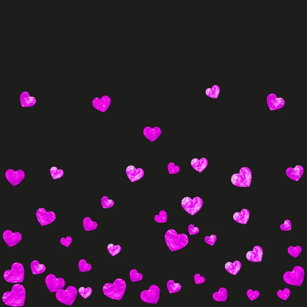 Νυφικό Ντους Φόντο Ροζ Καρδιές Glitter Ημέρα Του Αγίου Βαλεντίνου — Διανυσματικό Αρχείο