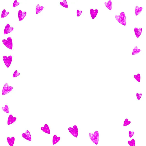 亮晶晶的红心的新娘背景 情人节 向量Confetti 手绘纹理 爱的主题为传单 特别的商业报价 带心脏的新娘背景模板 — 图库矢量图片