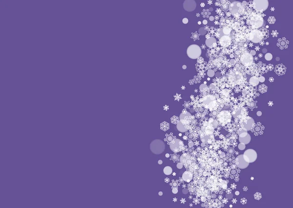 Chute Neige Avec Flocons Neige Ultraviolets Nouvel Enneigé Toile Fond — Image vectorielle