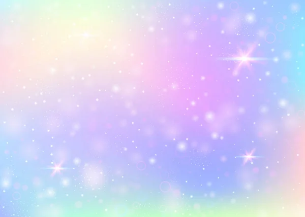 Μονόκερως Φόντο Πλέγμα Ουράνιο Τόξο Χαριτωμένο Πανό Σύμπαν Χρώματα Πριγκίπισσα — Διανυσματικό Αρχείο