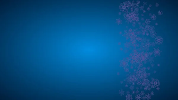 Vente Thème Noël Avec Flocons Neige Ultraviolets Cadre Hiver Pour — Image vectorielle