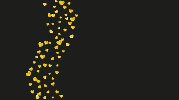 Fundo Confete Coração Com Brilho Dourado Dia Dos Namorados Moldura —  Vetores de Stock