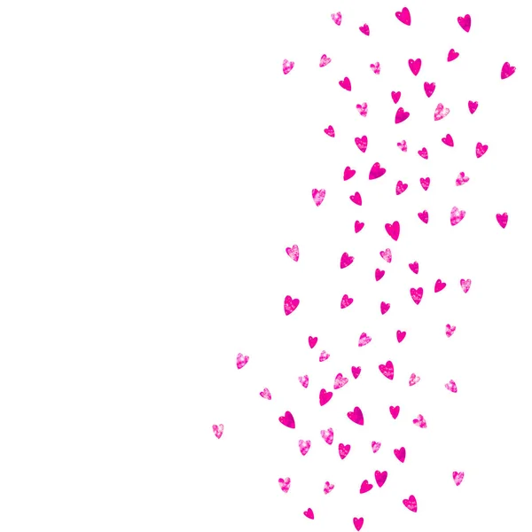 带着粉红的光芒 为情人节收集心灵深处的背景 2月14日传病人心脏背景的传病人 手绘纹理 爱的主题为传单 特别的商业机会 — 图库矢量图片