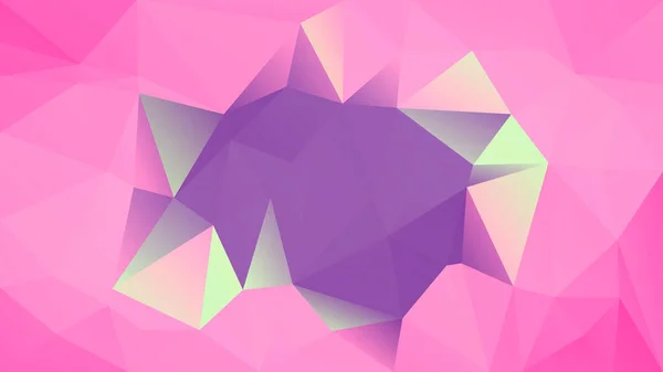 Gradient Abstract Horizontal Triangle Background Pink Purple Blue Yellow Polygonal — Stock Vector