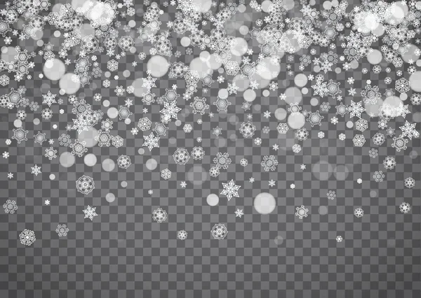 Bordure Flocon Neige Pour Noël Nouvel Bordure Horizontale Flocon Neige — Image vectorielle