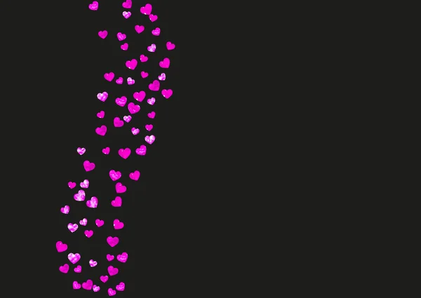 Fondo Borde Del Corazón Con Brillo Rosa Día San Valentín — Archivo Imágenes Vectoriales