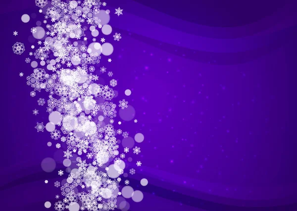 Snow Frame Ultra Violet Snowflakes New Year Frosty Backdrop Winter — Stock Vector
