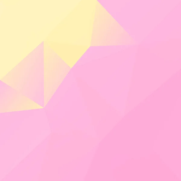 渐变的抽象正方形三角形背景 用于移动应用程序和网络的温暖的粉红色和黄色多边形背景 时尚的几何抽象横幅 技术概念传单 马赛克风格 — 图库矢量图片