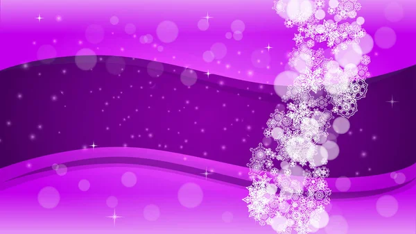Winterrahmen Mit Ultravioletten Schneeflocken Neujahrskulisse Schneegrenze Für Flyer Geschenkkarte Einladung — Stockvektor