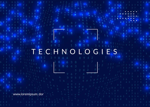 Fondo Macrodatos Tecnología Para Visualización Inteligencia Artificial Aprendizaje Profundo Informática — Archivo Imágenes Vectoriales