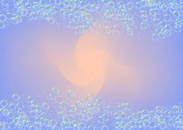 Пузырь Сусла Пена Ванны Мыло Ванны Шампунь Векторный Иллюстрационный Флаер — стоковый вектор