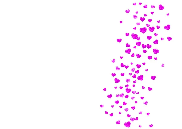 Γαμήλια Κομφετί Ροζ Καρδιές Glitter Ημέρα Του Αγίου Βαλεντίνου Διανυσματικό — Διανυσματικό Αρχείο