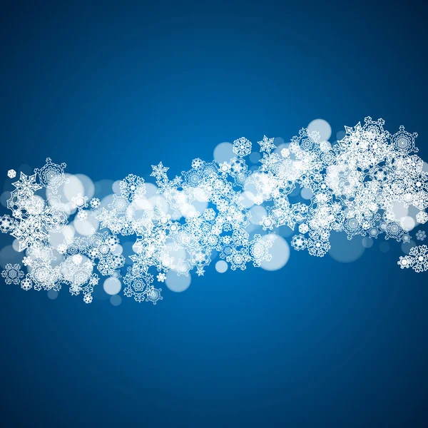 Frontera Invierno Con Copos Nieve Blancos Para Celebración Navidad Año — Archivo Imágenes Vectoriales