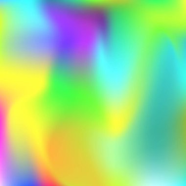 Holografik soyut arkaplan. Gradyan örgülü spektrum holografik arkaplan. 90 'lar, 80' ler modası. Broşür, el ilanı, poster tasarımı, duvar kağıdı, mobil ekran için yanardöner grafik şablonu.