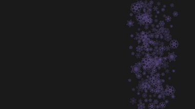 Ultraviyole kar taneleriyle Xmas temalı satış. El ilanı, hediye kartı, parti davetiyesi, perakende satış teklifi ve reklam için kış sınırı. Noel modasına uygun bir geçmiş. Xmas teması için bayram afişi. Yeni yıl dondurucu zemin