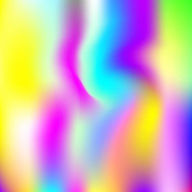 Soyut arkaplan hologramı. Hologramla çok renkli örgü arkaplanı. 90 'lar, 80' ler modası. Broşür, el ilanı, poster tasarımı, duvar kağıdı, mobil ekran için yanardöner grafik şablonu.