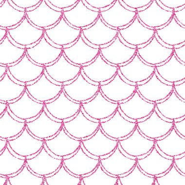 Parıldayan denizkızı kuyruğu kusursuz desen. Balık pulu dokusu. Kız kumaşı, tekstil tasarımı, ambalaj kağıdı, mayo ya da duvar kağıdı için çekilebilir arka plan. Balık derili pembe parıltılı denizkızı..