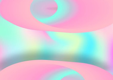 Sıvı dinamiği. Canlı gradyan örgüsü. Modern modayla birlikte holografik 3d arkaplan. Psikedelik rapor, poster kompozisyonu. Sıvı şekilli ve elementli akışkan dinamik arkaplan.