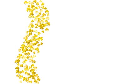 Aziz Patrick Günü geçmişi yoncalı. Şanslı folyo konfetisi. Yonca yapraklarından parlak bir çerçeve. İlan şablonu, özel iş teklifi, tanıtım. Aziz Patrick Günü 'nün kutlu olsun..