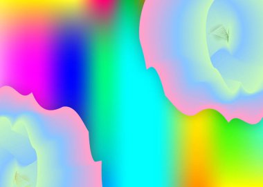 Sıvı elementler. Modern modayla birlikte holografik 3d arkaplan. Canlı gradyan örgüsü. Geometrik kapak, el ilanı şablonu. Dinamik şekilleri ve sıvısı olan sıvı elementler.