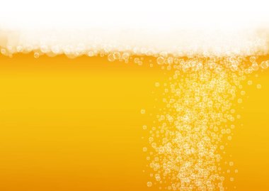Oktoberfest geçmişi. Bira köpüğü. El yapımı bira sıçraması. Bar afişi çizimi. Gerçekçi beyaz baloncuklu Alman birası. Oktoberfest 'li altın bardak için soğuk sıvı içecek..