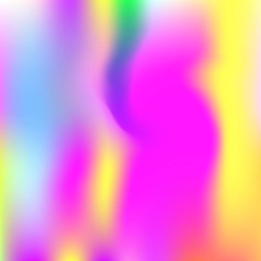 Soyut arkaplan hologramı. Hologramla canlı gradyan örgü arkaplanı. 90 'lar, 80' ler modası. Broşür, el ilanı, poster tasarımı, duvar kağıdı, mobil ekran için yanardöner grafik şablonu.