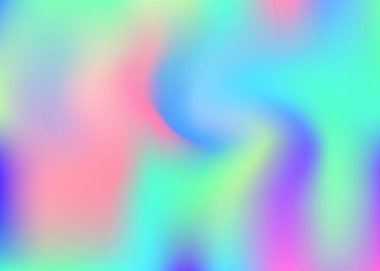 Gradyan ağ soyut arkaplanı. Gradyan örgülü plastik holografik zemin. 90 'lar, 80' ler modası. Broşür, pankart, duvar kağıdı, mobil ekran için yanardöner grafik şablonu.