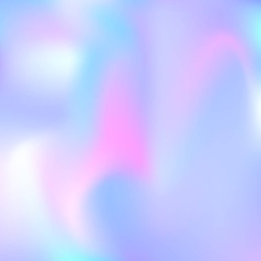 Holografik soyut arkaplan. Gradyan örgülü çok renkli holografik arkaplan. 90 'lar, 80' ler modası. Pankart, broşür, kapak tasarımı, mobil arayüz, web uygulaması için yanardöner grafik şablonu.