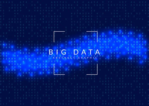 Big Data Achtergrond Technologie Voor Visualisatie Kunstmatige Intelligentie Deep Learning — Stockvector