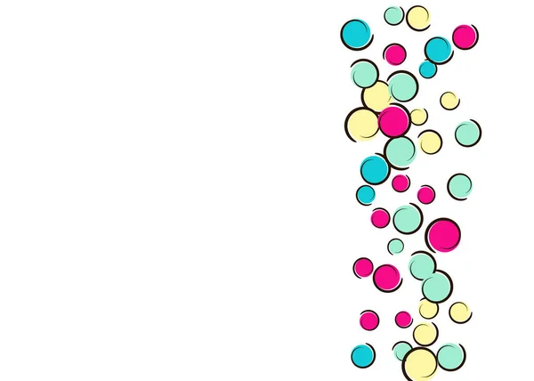Fond Confetti Avec Pois Pop Art Comique Grandes Taches Colorées — Image vectorielle