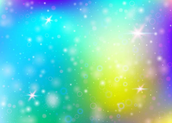 Fondo Holográfico Con Malla Arco Iris Banner Universo Multicolor Colores — Vector de stock