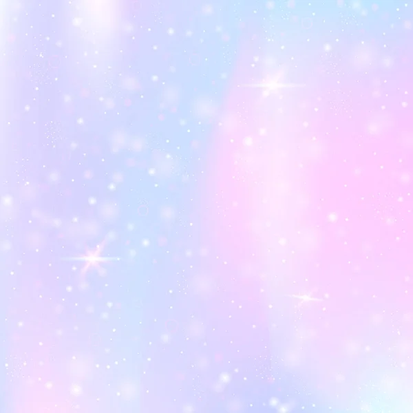Gökkuşağı Örgülü Tek Boynuzlu Arka Planı Prenses Renklerinde Çoklu Renkli — Stok Vektör