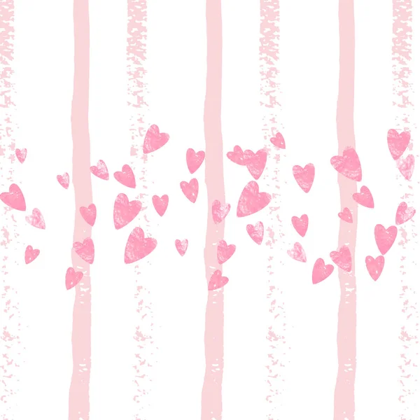 粉红闪烁着粉红条纹上有红心的意粉 掉落的亮晶晶的亮片 派对邀请函 活动横幅 生日贺卡用粉红彩色彩夺目的设计 — 图库矢量图片