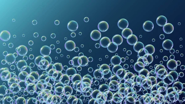 Бассейн Мыльными Пузырями Пеной Минимальные Брызги Брызги Реалистичная Водная Рама — стоковый вектор