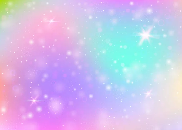 Fondo Mágico Con Malla Arco Iris Banner Universo Moda Colores — Vector de stock