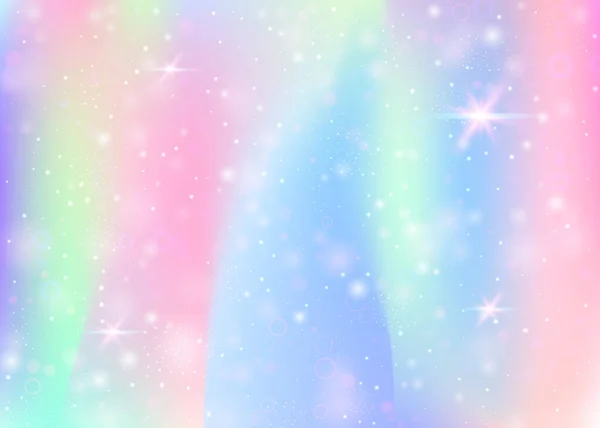 Magic Background Rainbow Mesh Mystical Universe Banner Princess Colors Fantasy — Stock Vector