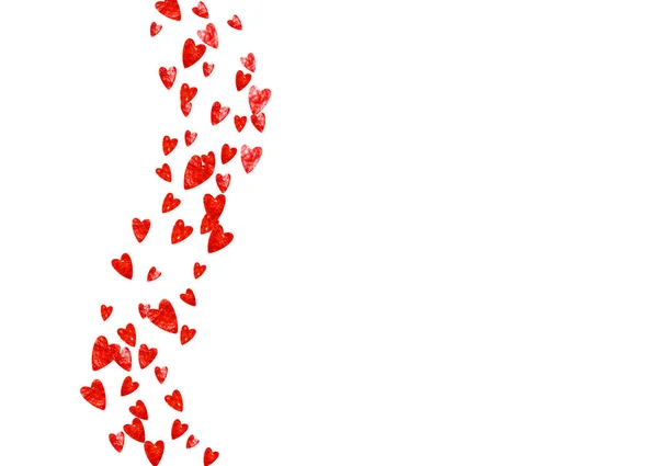 Brautschau Hintergrund Mit Rosa Glitzerherzen Valentinstag Vektorkonfetti Handgezeichnet Liebe Thema — Stockvektor