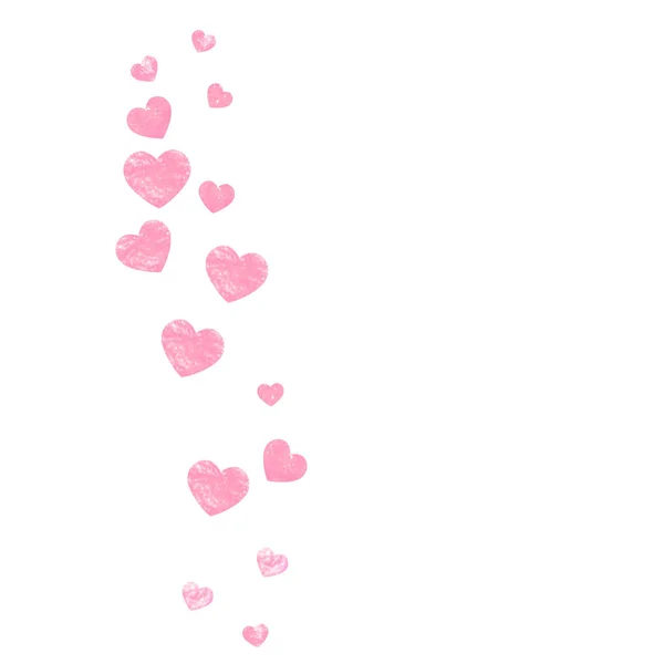 Конфетти Розовыми Блестками Сердечками Изолированном Фоне Падающие Блестки Блестками Блестками — стоковый вектор