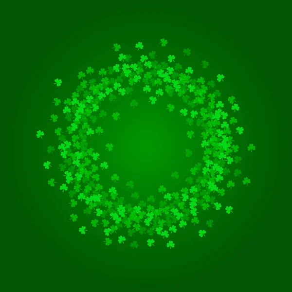 Place Saint Patricks Fond Journée Avec Confettis Trèfle Vert Une — Image vectorielle