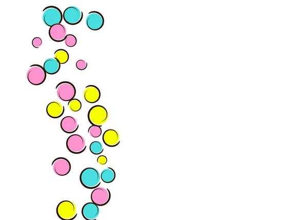 Fond Pois Avec Confettis Pop Art Comique Grandes Taches Colorées — Image vectorielle