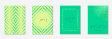 Minimum moda kaplama şablonu ayarlandı. Yarım tonlu fütürist düzen. Kitap, katalog ve yıllık için geometrik kapak şablonu. Minimalist renkli gradyanlar. Soyut iş illüstrasyonu.