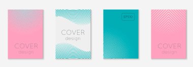 Çizgi geometrik elementler. Pembe ve turkuaz. Güzel defter, web uygulaması, günlük, patent modeli. Minimalist moda kapak şablonu üzerindeki çizgi geometrik ögeler.