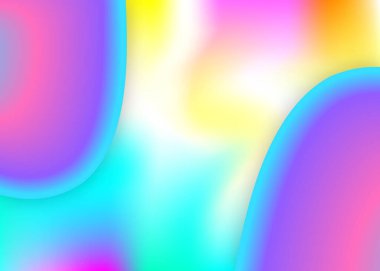 Sıvı arkaplan. Canlı gradyan örgüsü. Geometrik poster, sertifika düzeni. Modern modayla birlikte holografik 3d arkaplan. Sıvı dinamik elementler ve şekillerle akışkan arkaplan.